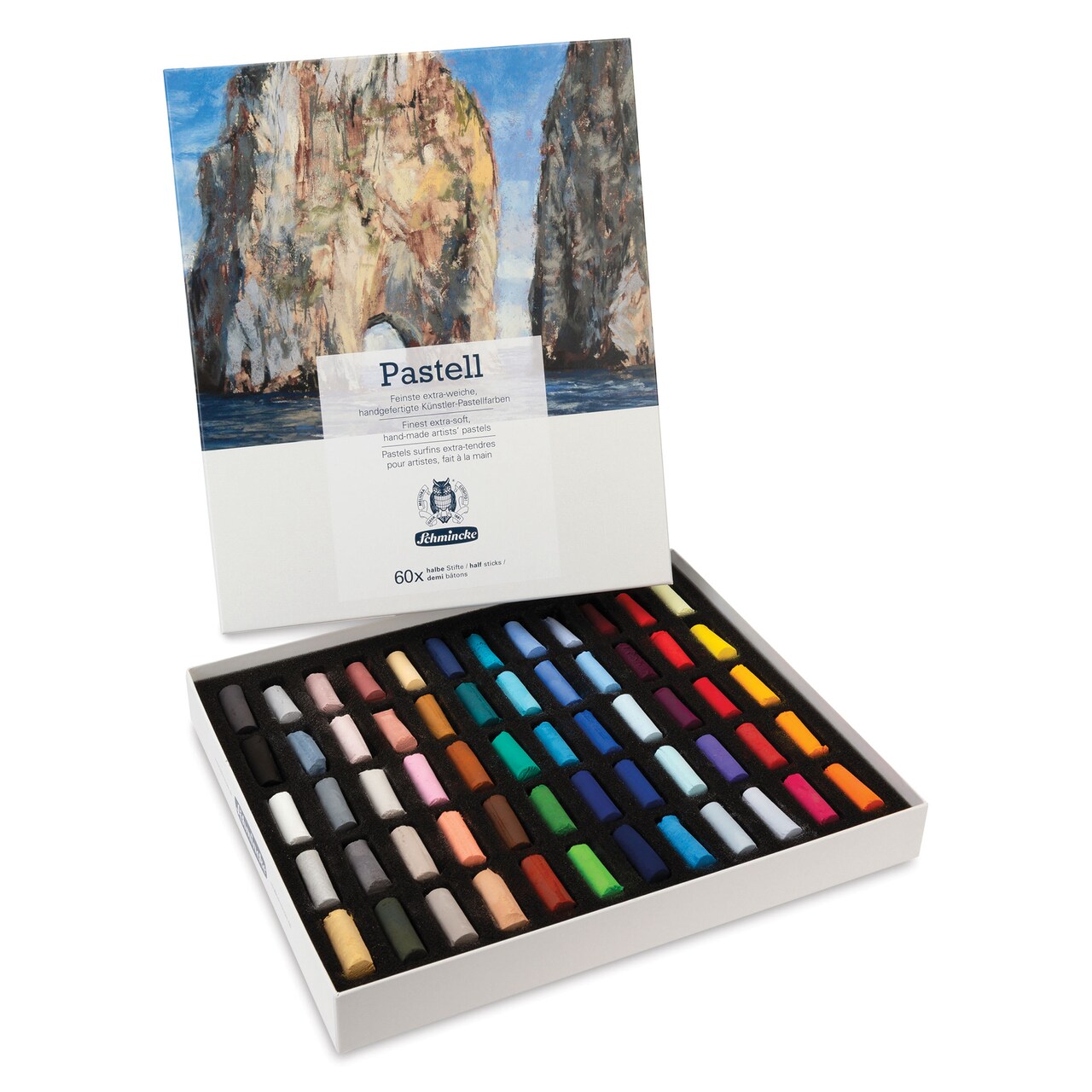 Schmincke Soft Pastels - Set of 60, Assorted Colors, Half Stick